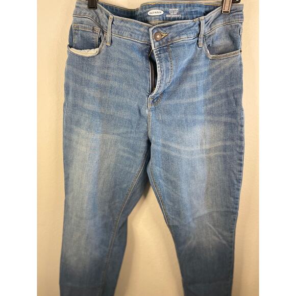 Old Navy Light Wash Rockstar Skinny Jeans Plus Size 16 Long Western Casual - Picture 6 of 10